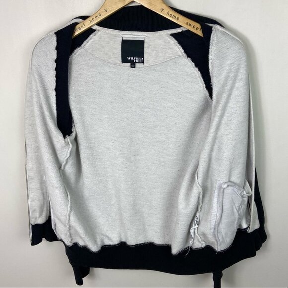 Aritzia Wilfred Free Colorblock Bomber Jacket Full Zipper Size Small Minimalist - Picture 8 of 9